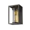 Z-Lite Dunbroch 1 Light Outdoor Wall Sconce, Deep Bronze + Outdoor Brass & Clear 584S-DBZ-OBS - alternate 3